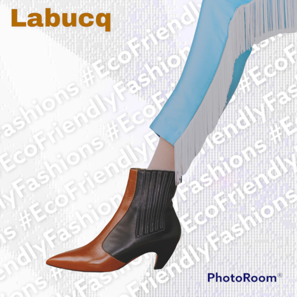 Labucq NU 17 Women's Black Brown Kati Two Tone Bootie Size 40